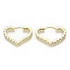 Brass Micro Pave Clear Cubic Zirconia Huggie Hoop Earrings EJEW-S201-215G-NF-2