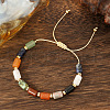 Natural Mixed Gemstone Braided Bead Bracelets for Women Men RS4923-2