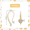 DICOSMETIC 10 Pairs Rack Plating Brass Micro Pave Cubic Zirconia Earrings Hooks FIND-DC0003-48-2