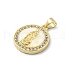 Brass Micro Pave Clear Cubic Zirconia Pendants KK-A221-28C-G-2