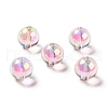 Two Tone UV Plating Rainbow Iridescent Acrylic Beads TACR-D010-03A-06-1