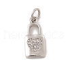 Brass Micro Pave Clear Cubic Zirconia Pendants ZIRC-F132-51P-1