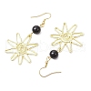 Alloy Black Onyx Dangle Earrings EJEW-JE06425-01-4