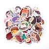 Autumn Theme Waterproof Self Adhesive Paper Stickers DIY-F108-02B-1