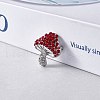 Cubic Zirconia Mushroom Brooch JBR102H-2