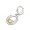 Brass European Dangle Charms KK-Z097-01O-GP-2