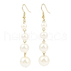 Glass Pearl Dangle Earrings EJEW-JE06463-03-3