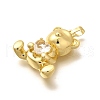 Rack Plating Brass Micro Pave Cubic Zirconia Pendants KK-L226-006G-06-2