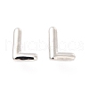 Brass Hollow Out Initial Letter Stud Earrings for Women EJEW-A044-01P-L-1