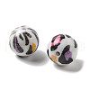 Printing Opaque Acrylic Beads OACR-H049-01B-2