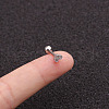 316L Surgical Stainless Steel Micro Pave Clear Cubic Zirconia Heart Cartilage Earrings WG9CD6D-42-1