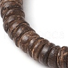 Coconut Disc Beaded Stretch Bracelets BJEW-JB10465-02-4