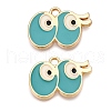 Rack Plating Alloy Enamel Pendants ENAM-T020-16-RS-2