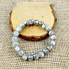 Glass Imitation Natural Agate Round Beaded Stretch Beaded Bracelets WG8D788-11-1