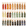 30Pcs 15 Styles Natural Mixed Stone Pendants PALLOY-PH01686-7