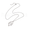 304 Stainless Steel Empty Macrame Pouch Pendant Singapore Chain Necklace Making NJEW-JN05280-4