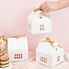 House Shaped Kraft Paper Folding Gift Box with Hollow Window and Ribbon AJEW-WH0166-88B-3