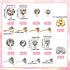 SUNNYCLUE 160Pcs 8 Styles Diamond Glass Stud Earring Findings IFIN-SC0001-58-2
