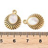 304 Stainless Steel Natural White Shell Pendants STAS-L288-07G-02-3