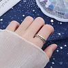 Flat Round 925 Sterling Silver Adjustable Finger Rings FS-WG1E7A6-01-3