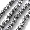 Electroplated Natural Lava Rock Beads Strands G-A251-B01-01C-2