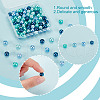 HOBBIESAY 100Pcs Ocean Mix Pearlized Glass Pearl Beads HY-HY0001-04A-5