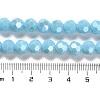 Electroplate Opaque Glass Beads Strands EGLA-A035-P8mm-A08-4