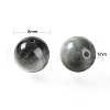 100Pcs 8mm Natural Hawk's Eye Round Beads DIY-LS0002-25-3