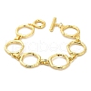 Brass Hexagon Link Chain Bracelets for Women Men BJEW-G740-05G-4