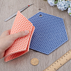Gorgecraft 4Pcs 4 Colors Honeycomb Pattern Silicone Hot Pads AJEW-GF0008-33A-3