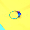 316L Surgical Stainless Steel & Round Synthetic Opal Hoop Cartilage Earrings WG5E20C-14-1