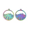 Ion Plating(IP) 304 Stainless Steel Pendants STAS-L268-015MC-2