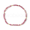 Natural Rhodonite Round Beads Stretch Bead Bracelets for Women CQ7665-1-3