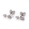 304 Stainless Steel Stud Earrings X-EJEW-F227-13P-1