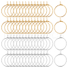 60Pcs 2 Colors 316 Surgical Stainless Steel Wine Glass Charms Rings STAS-LP0001-05A-1