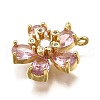 Rack Plating Brass Micro Pave Cubic Zirconia Pendants KK-K401-55G-2