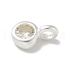 925 Sterling Sliver Cubic Zirconia Flat Round Charms STER-R002-02S-07-2