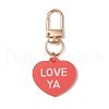 5Pcs Heart with Word Opaque Acrylic Pendant Decorations HJEW-JM02725-4