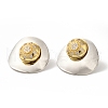 Rack Plating Brass Micro Pave Clear Cubic Zirconia Stud Earrings EJEW-B062-02GP-02-1