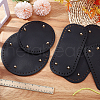   5Pcs 5 Style Flat Round PU Leather Knitting Crochet Bags Nail Bottom Shaper Pad DIY-PH0009-52-5