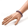 Nuggets Natural Mixed Gemstone Beads Bangle for Girl Women BJEW-JB06817-6