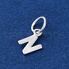 925 Sterling Silver Letter Charms STER-C012-01S-N-2