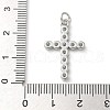 Rack Plating Brass Micro Pave Cubic Zirconia Pendants KK-K392-17B-P-3