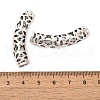 Tibetan Style Alloy Hollow Curved Tube Beads FIND-Z063-34AS-3