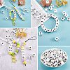 20Pcs White Cube Letter Silicone Beads 12x12x12mm Square Dice Alphabet Beads with 2mm Hole Spacer Loose Letter Beads for Bracelet Necklace Jewelry Making JX432Z-7