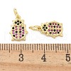 Rack Plating Brass Cubic Zirconia Pendants KK-K392-01G-3