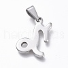 304 Stainless Steel Pendants STAS-L210-06-P-2