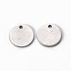 Non-Tarnish 201 Stainless Steel Stamping Blank Tag Pendants STAS-T058-10mm-P-2