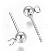Non-Tarnish 304 Stainless Steel Ear Stud Components STAS-I120-16B-P-2