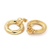 Real 18K Gold Plated Brass Dangle Stud Earrings EJEW-P252-07A-G-2